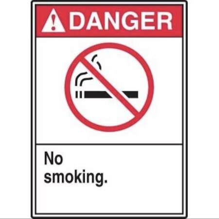 Accuform ANSI ISO DANGER SAFETY SIGN NO SMOKING MRMK008XV